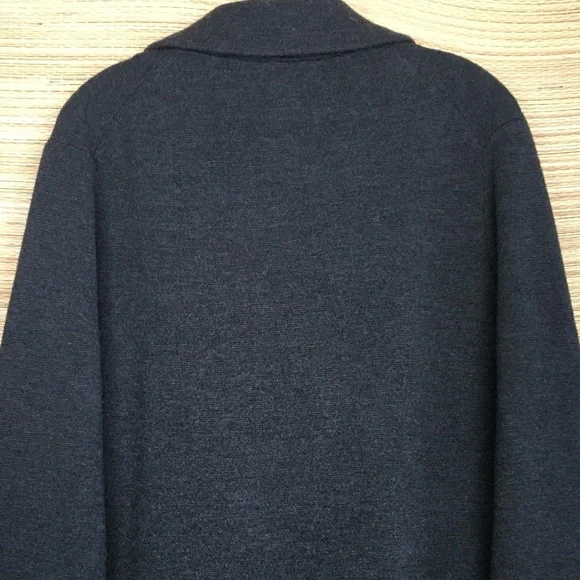 J.CREW Open-Front Merino Wool Blazer Sweater Jacket In Charcoal Size L - Picture 9 of 12